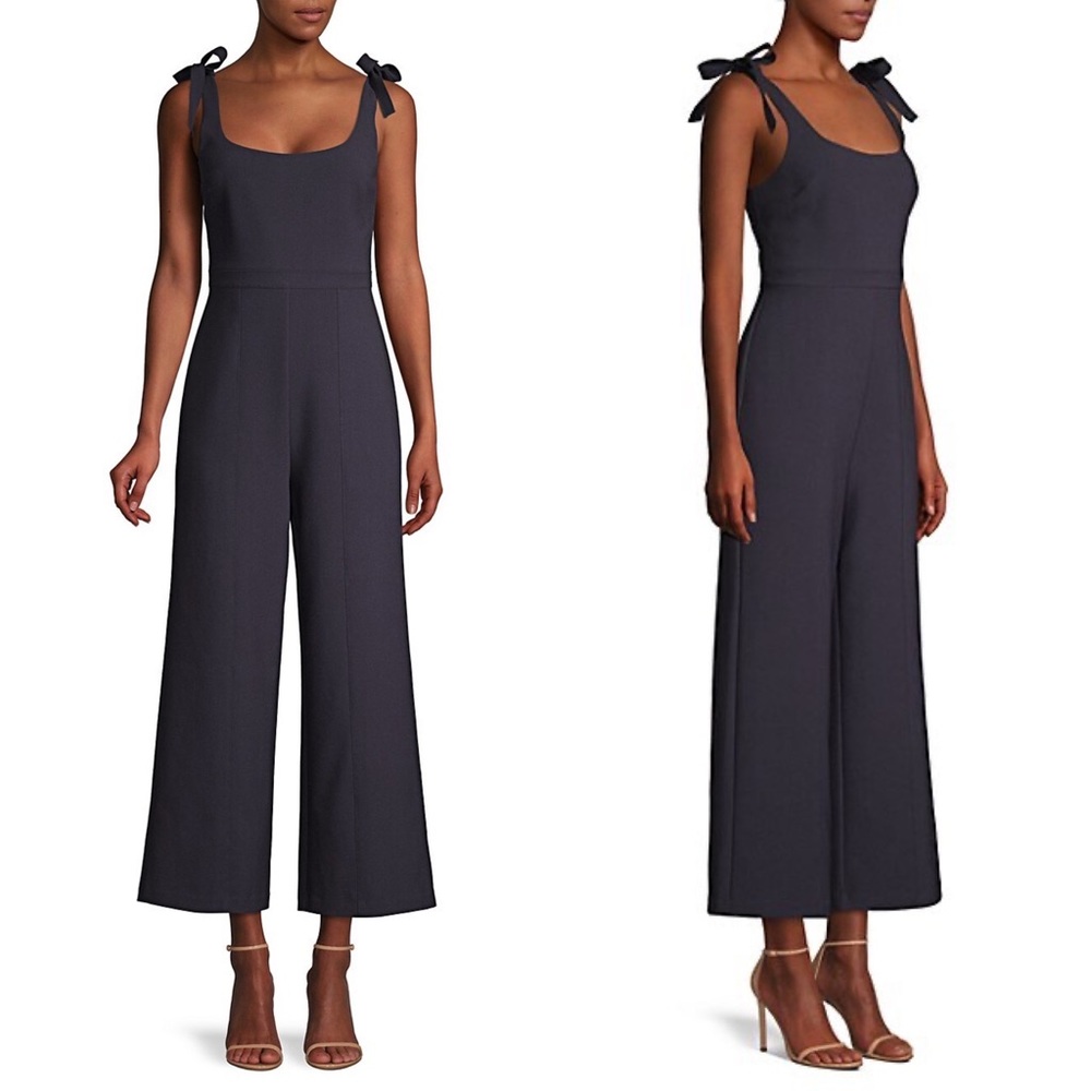 LIKELY | Ellery Tie-Strap Jumpsuit in Navy